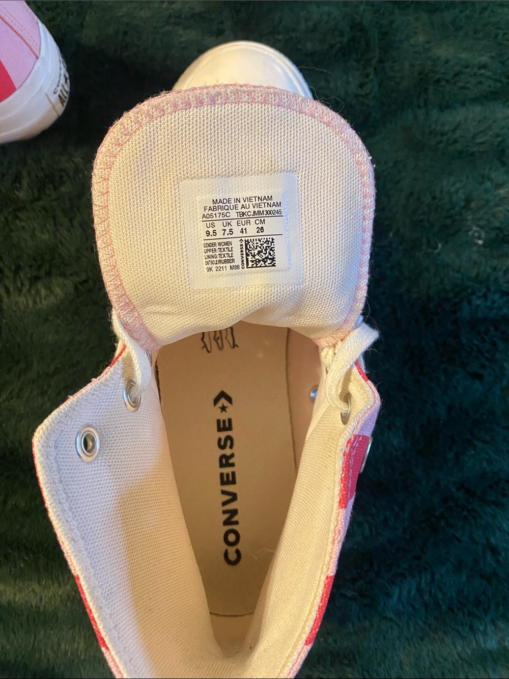 Converse Pink Swirl High-Top Sneakers - Picture 2 of 5